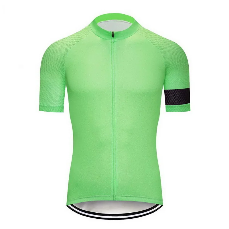 

Summer Bicycle Breathable MTB Short Sleeve Jersey Men's Bike Clothing Fit Size Pure Colors Full Zipper with Back Pockets