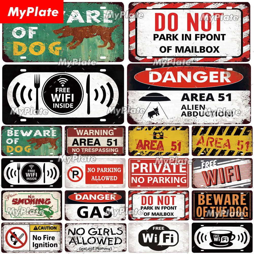 [MyPlate] предупредительный металлический знак винтажная Лицензионная табличка