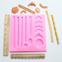diy cake rim resin silicone molds for baking kitchen cake decoration tools diy cake chocolate candy fondant moulds m1063