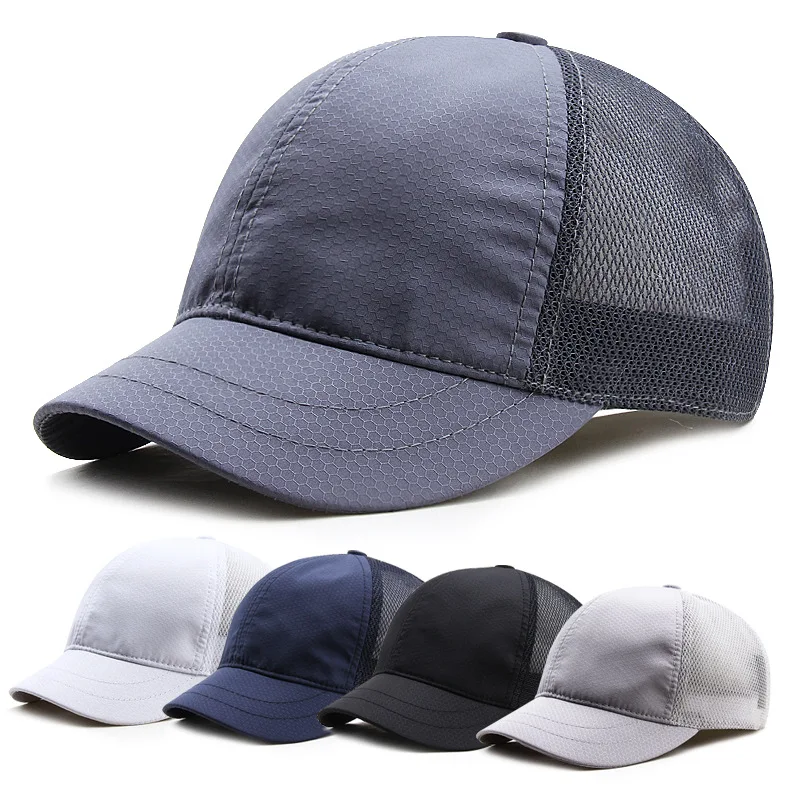 

Adult big size small brim baseball hats men and women Summer plus size mesh short peak sun caps 56-63cm