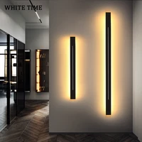 l120cm modern led wall lamp for living room corridor aisle staircase bedroom home decor blackgold finished wall light aluminum