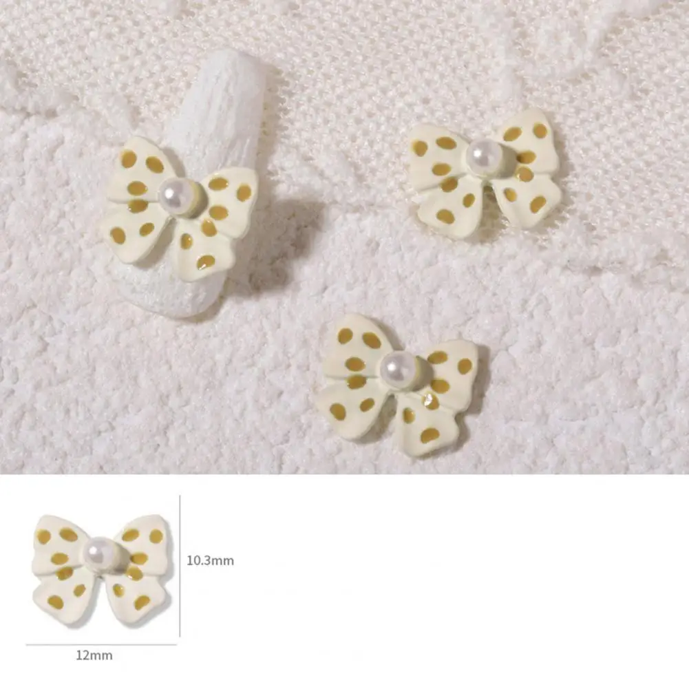

Long-Lasting DIY Nail Art Decoration Artificial Pearl Bowknot for Family
