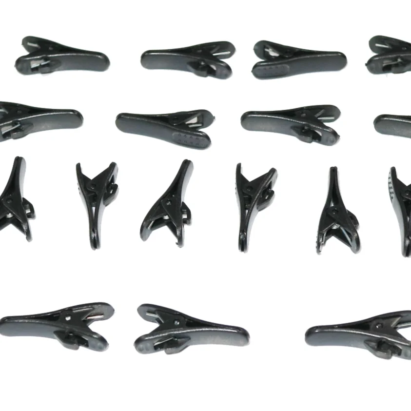 

10pcs Plastic Grip Clip For ME4 Lavalier Mic CX Series Earphone Fit 1mm 1.5mm Cable White Black