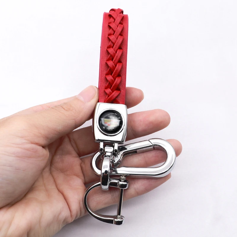 

Car accessories fashion leather braided rope car keychain for Cadillac- Escalade CTS CT5 XT5 XTS XLR BLS SLS STS ATS