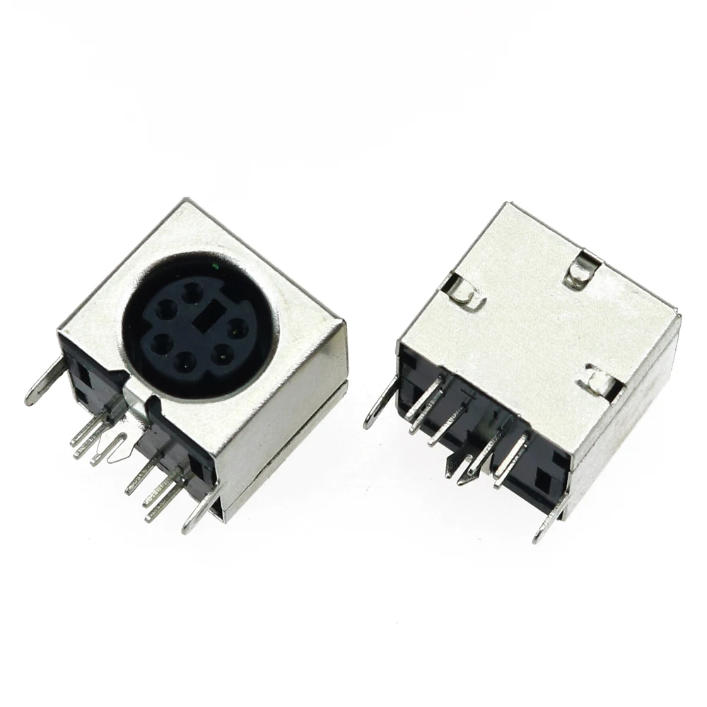 

YuXi Keyboard socket 6 Pins PS/2 PS 2 Female Socket Jack Connector On PCB Black/Green/Purple