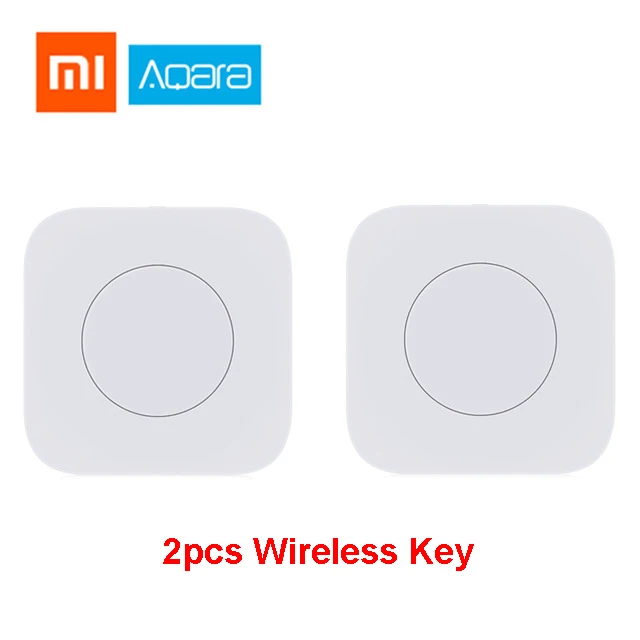 2pcs Wireless Key Xiaomi Aqara комплекты умного дома шлюз 3 хаб камера настенный беспроводной переключатель двери окна сенсор дверной звонок беспроводной релейный модуль домашний комплект - Цвет: 2pcs Wireless Key
