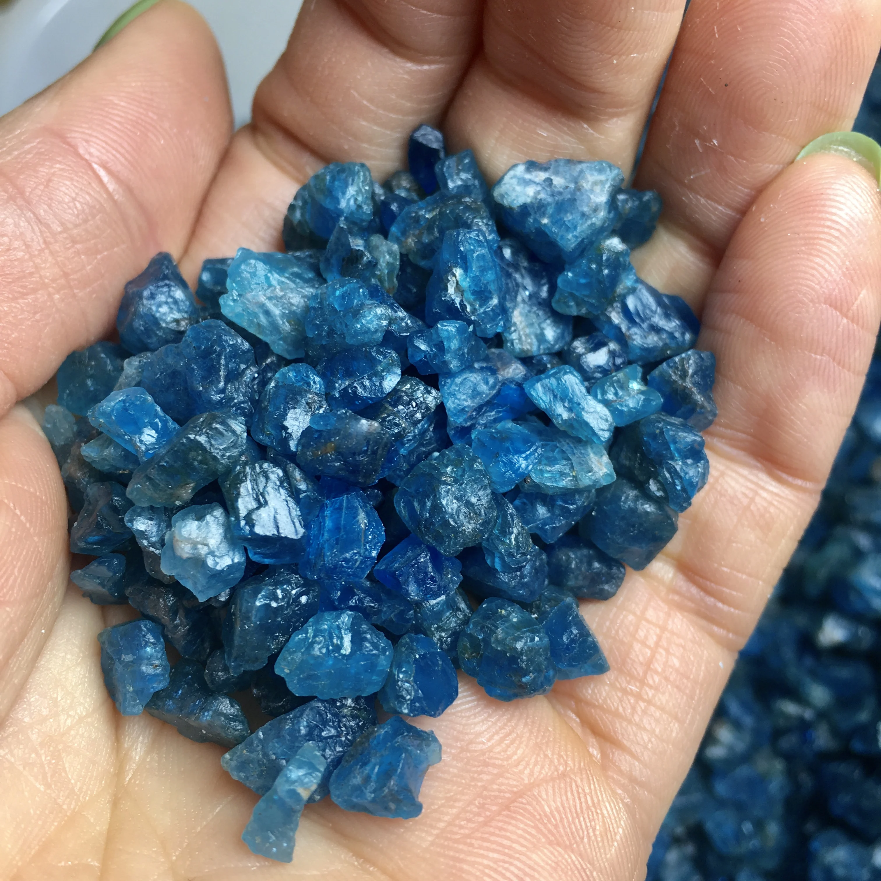 

Natural Small size Raw Blue Apatite Rough Stones Crystal gravel Minerals and Stones Rough Gemstone Specimen