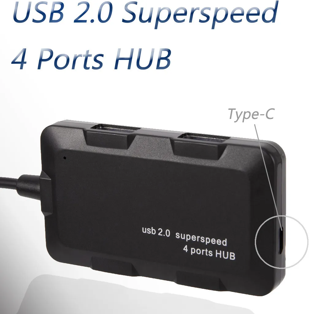 2 in1 Тип-C 4 Порты и разъёмы USB2.0 Зарядное устройство HUB адаптер для смарт-телефон