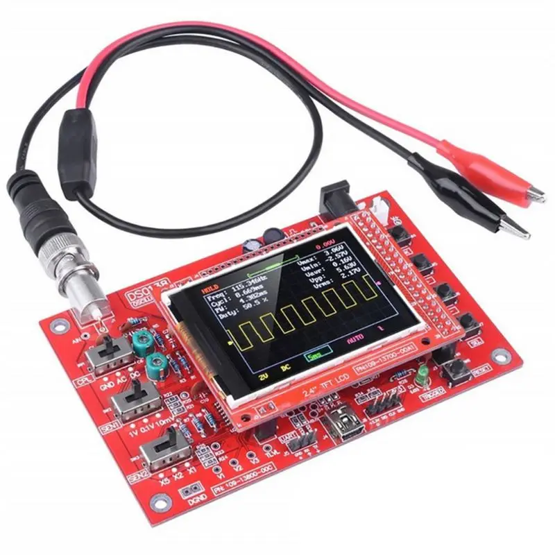 Карманный осциллограф 2 4 дюйма TFT с щупом и защитным чехлом для DSO138