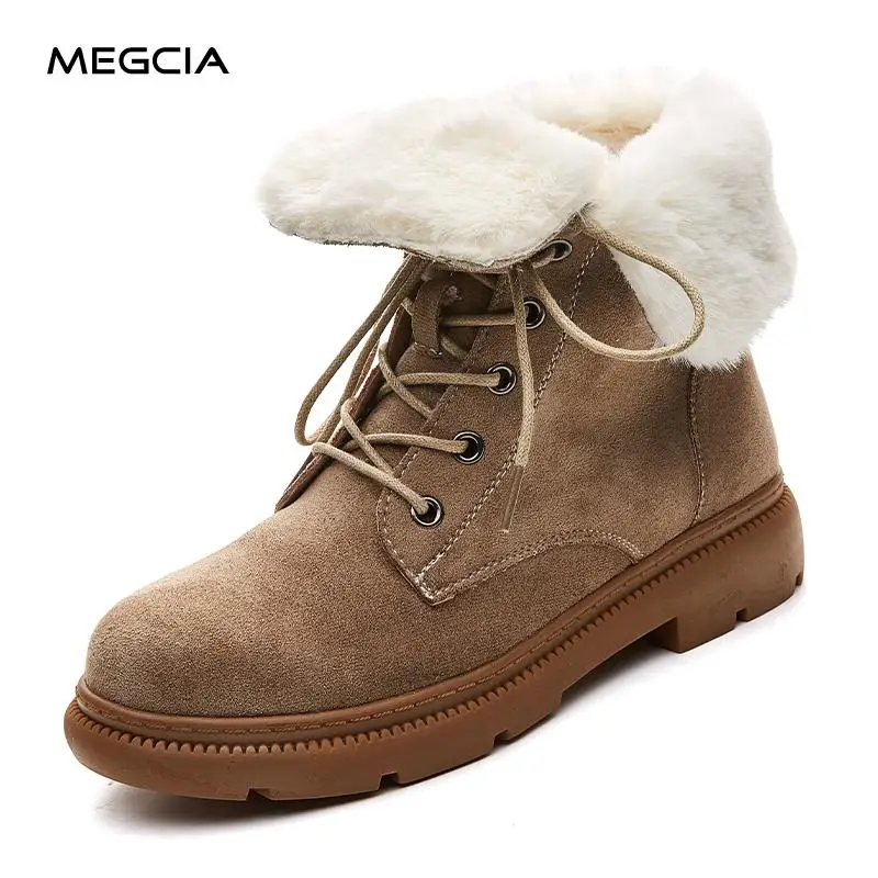 

Теплые женские Ботинки Martin, зимние ботинки, женская обувь, ботильоны на шнуровке, дизайнерская обувь, черные, цвета хаки, на квадратном каблу...