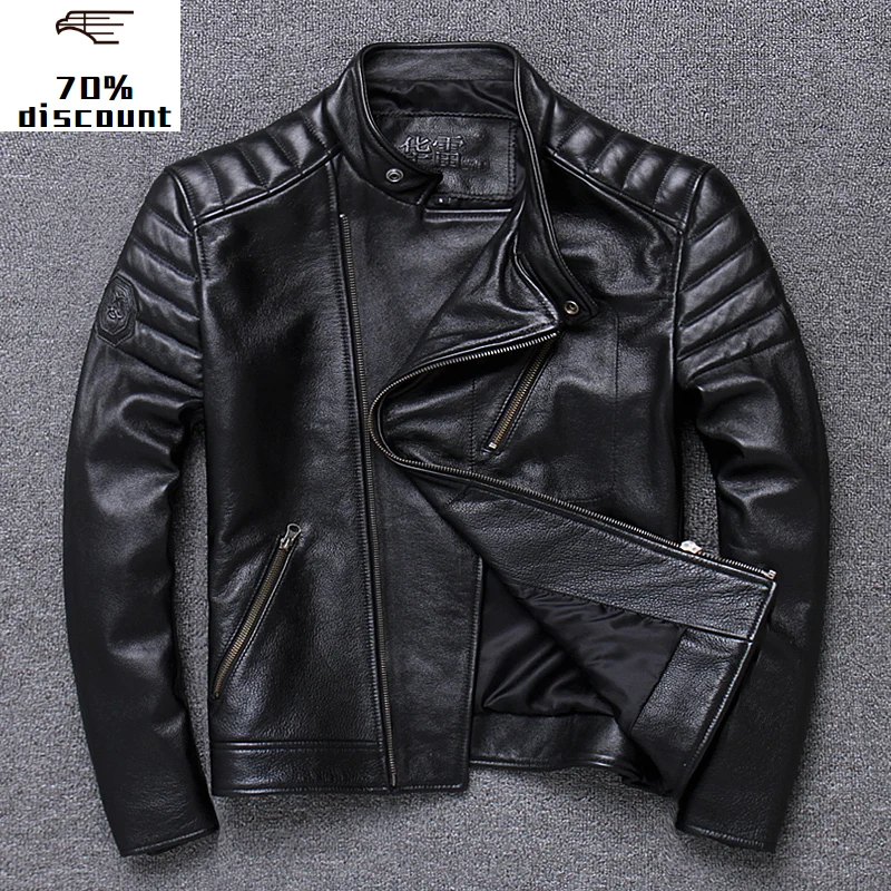 Новинка 2020 куртка из натуральной кожи первый слой кожаной куртки модная мужская