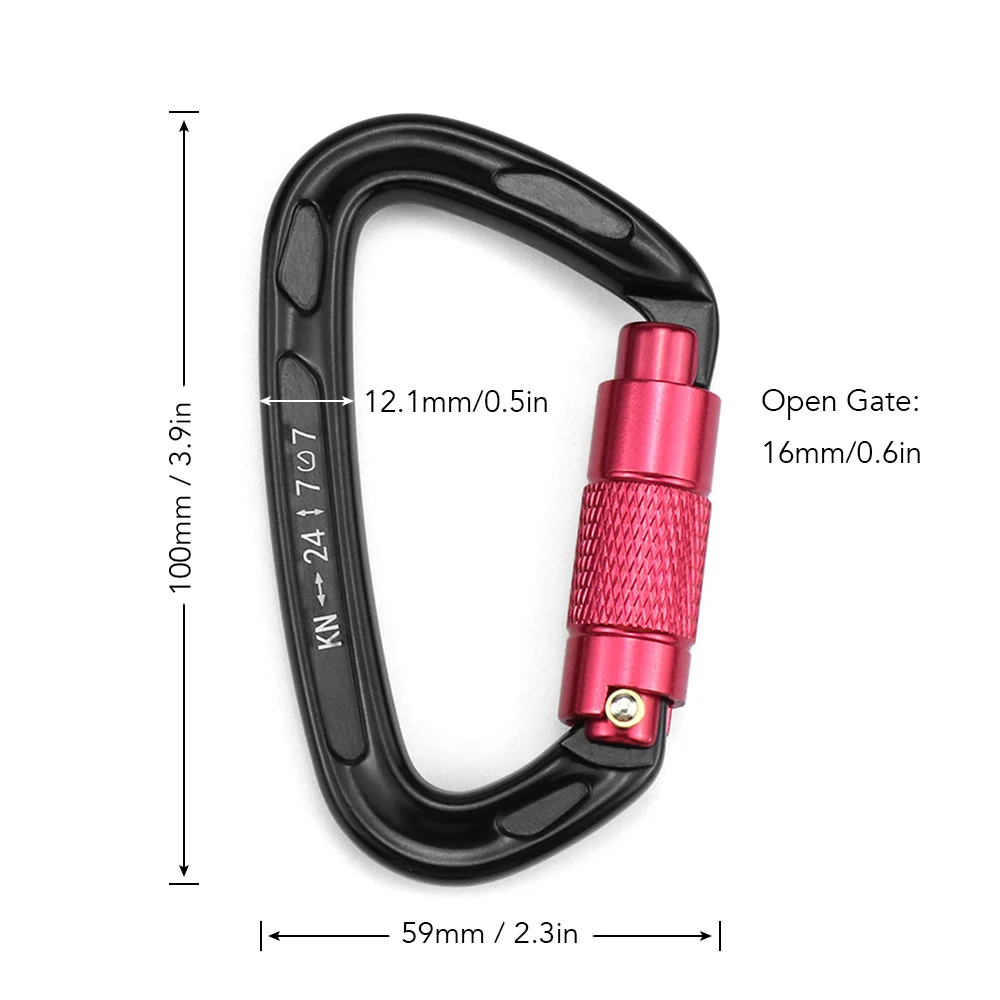 

Carabiner with Automatic Lock Gate 24KN Heavy Duty Carabiner Clips for Hammocks Camping Hiking Backpacking
