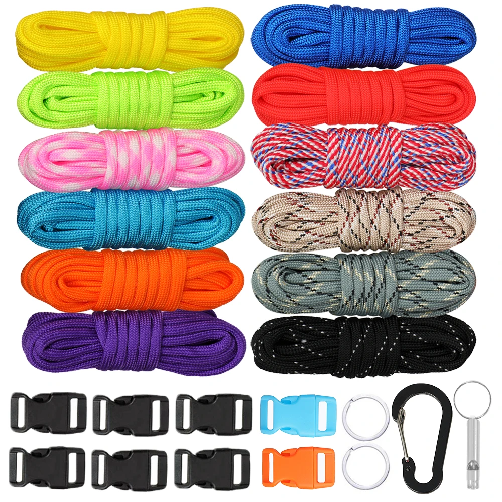 

WEREWOLVES Paracord Type III - Survival Paracord Bracelet Rope Kits - Tent Rope Parachute Cord Combo Crafting Kits, Many Colors