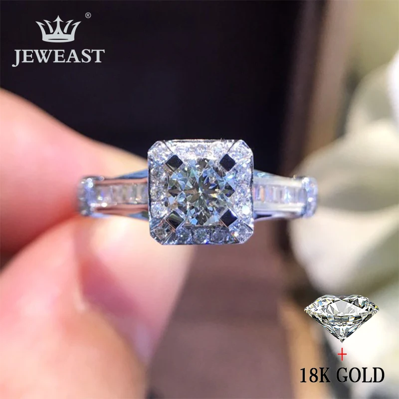 Кольцо из чистого золота 18 карат с натуральными бриллиантами красивое кольцо