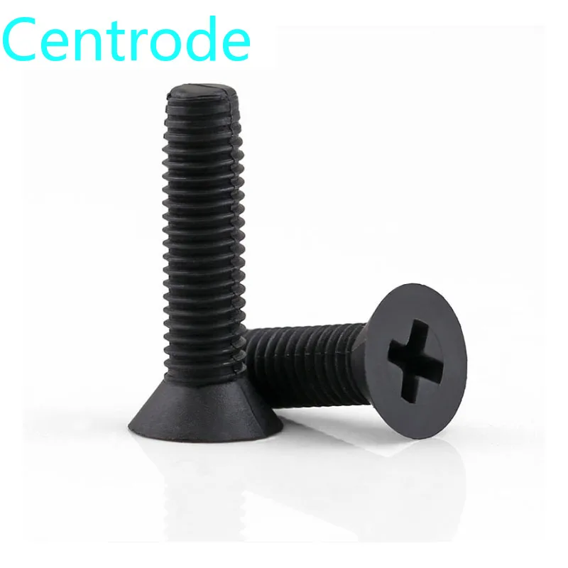 Болты с плоской головкой из нейлона Philips черные винты потайной крестовые