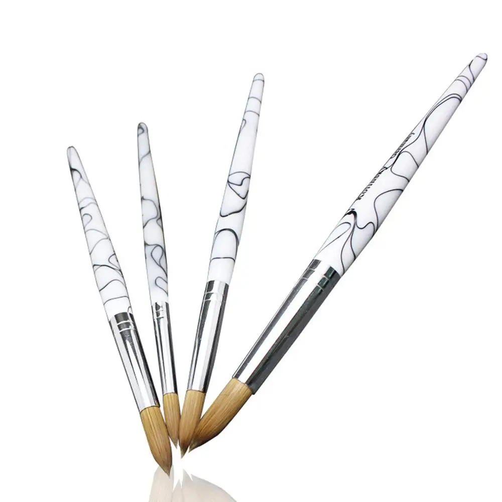 

30% Kolinsky Brush Gradient Color Handle Alloy Aluminum Nail Art Brushes UV Polish Carving Pen Brush Gel Liquid Powder Drawing