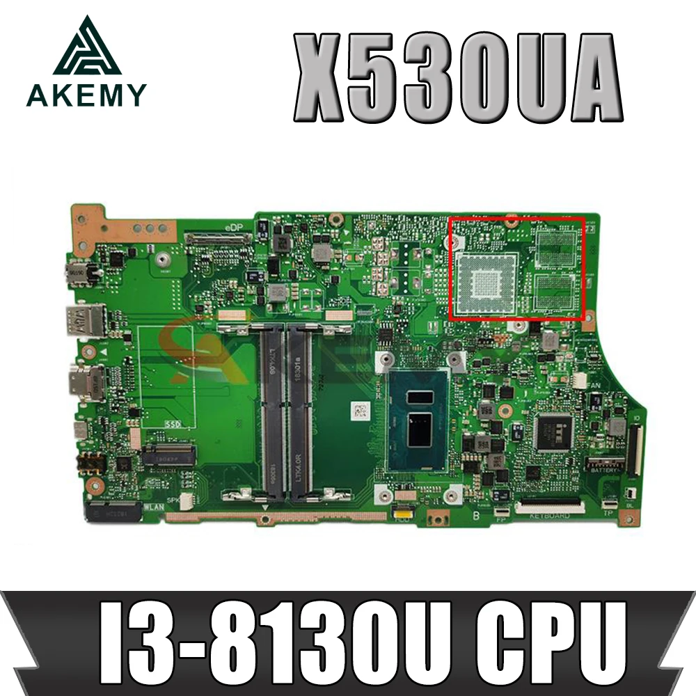 

Материнская плата X530UA для ноутбуков asus vivobook s15 X530U S530U S530UA A530U F530U K530U x530ua x530uf x530un I3-8130U CPU