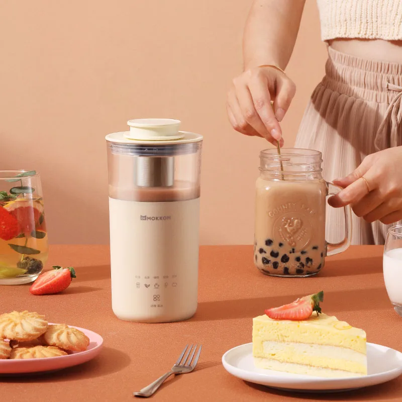 

5 In 1 Portable Milk Tea Machine Multi-functional Milk Foam Mechanical Coffee Machine Diy Automatic Health Care Tea 350ml
