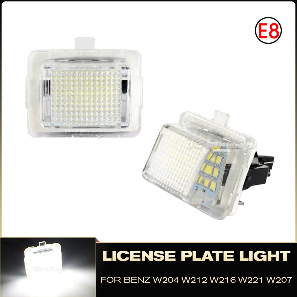 

For Mercedes-Benz W204 W212 W216 W221 W207 LED CanBus No Error Number License Plate Lights Bulb White No Hyper Flash