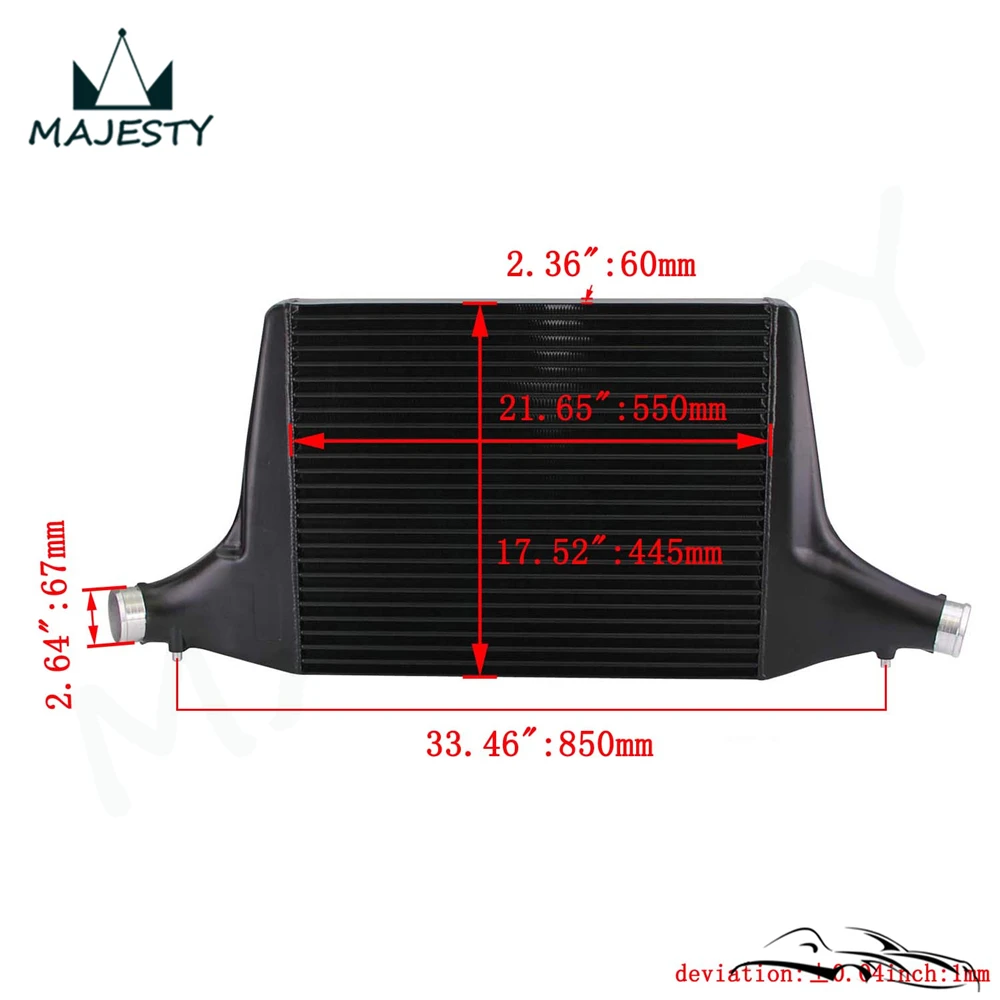 Подходит для Audi S4/S5 B9 3.0TDI A4 2015 + A5 F5 2016 комплекты интеркулеров черный высокого
