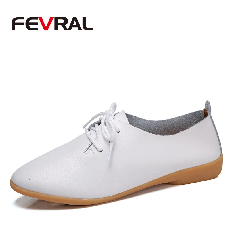 Женские туфли на плоской подошве со шнуровкой и круглым носком|Обувь без каблука|