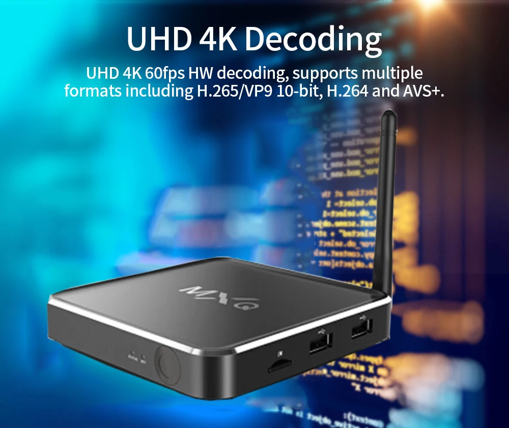 ТВ-приставка M12SX Amlogic S922X Smart Android 9.0 4 Гб DDR4 32 ГБ ROM 1000M LAN 2 4G 5G WiFi Bluetooth 4K HD