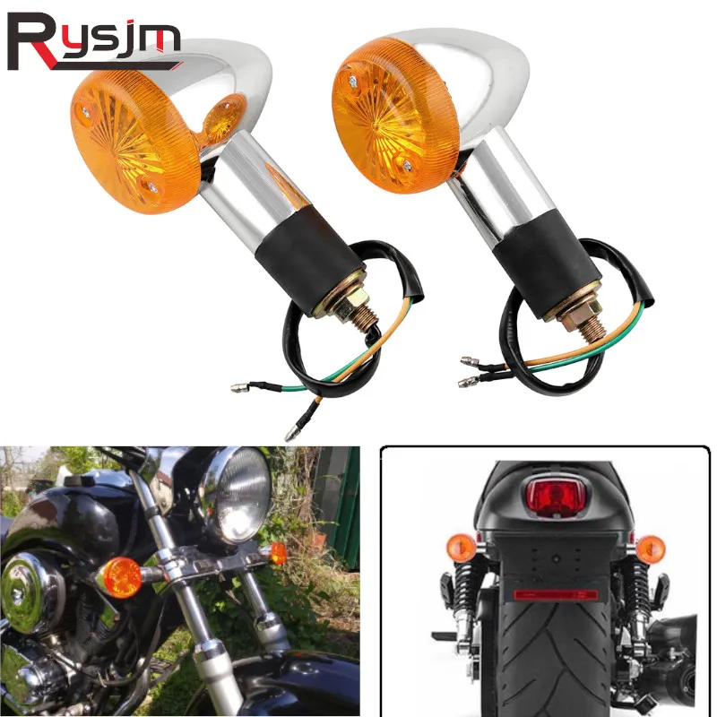 Указатели поворота для мотоцикла 2 шт. 12 В передний и задний индикаторы honda Для Yamaha