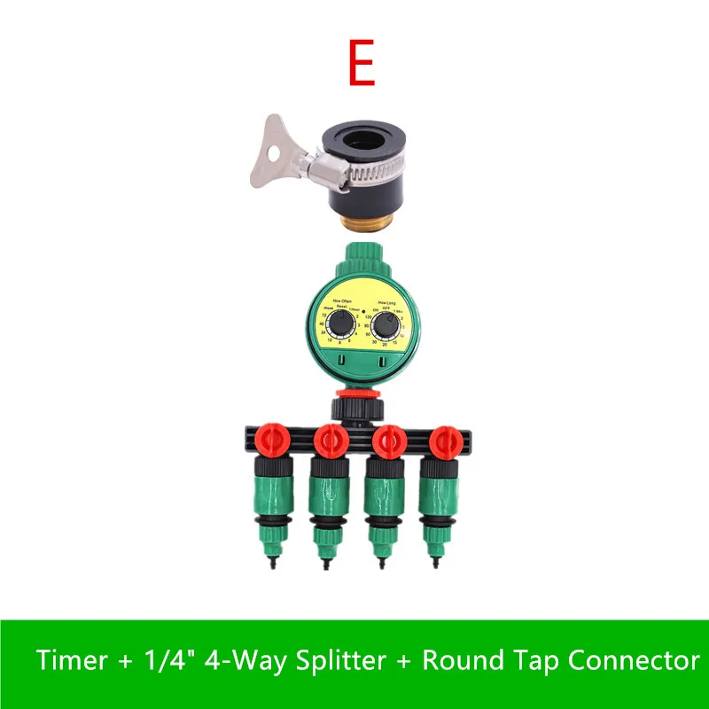 4 ходовой разветвитель для шланга с поворотной кнопкой работает от аккумулятора