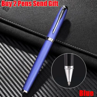Blue Roller Pen Классический дизайн, сонет, авторучка, офисная, офисная, роскошная, бизнес, Подарочная, металлическая ручка, 521, купить, 2 ручки, отправить подарок - Цвет: Blue Roller Pen