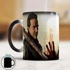 Кофейная кружка Warrior Negan Ходячие мертвецы, 350 мл, керамическая чашка с изменением волшебного цвета, Подарочная кружка для друзей