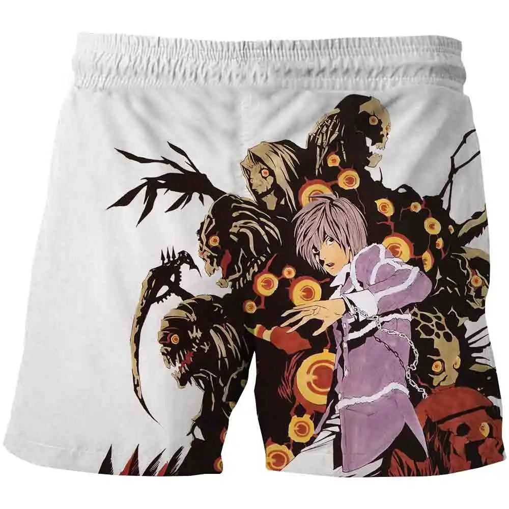 

2021 Summer Kids 3D Printed Pattern Death Note Pattern Kids Beach Shorts Fashion Casual Boys and Girls Shorts