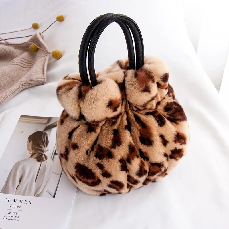 Новинка 2020 Женская японская и южнокорейская сетчатая красная меховая сумка 100%