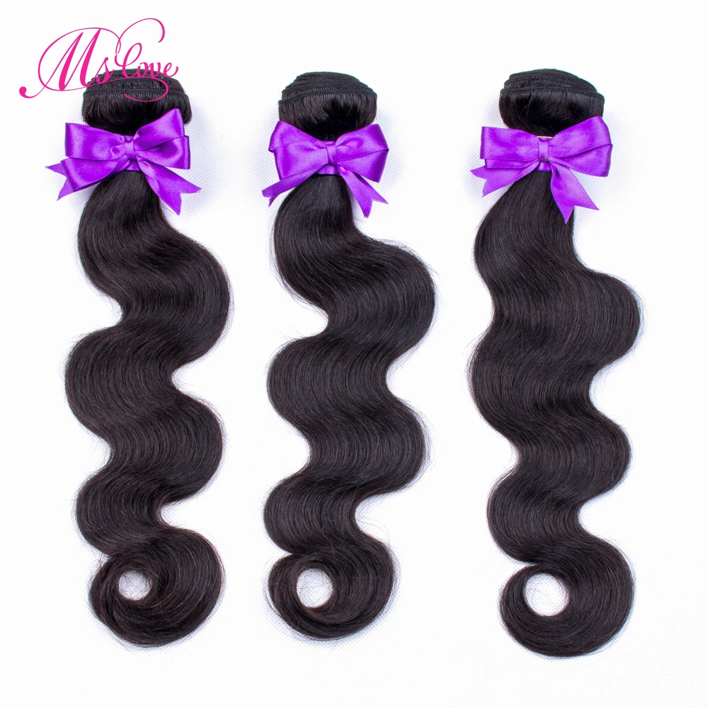 MS Love пучки волнистых волос для тела 100 г/шт. бразильские плетения 100% человеческие