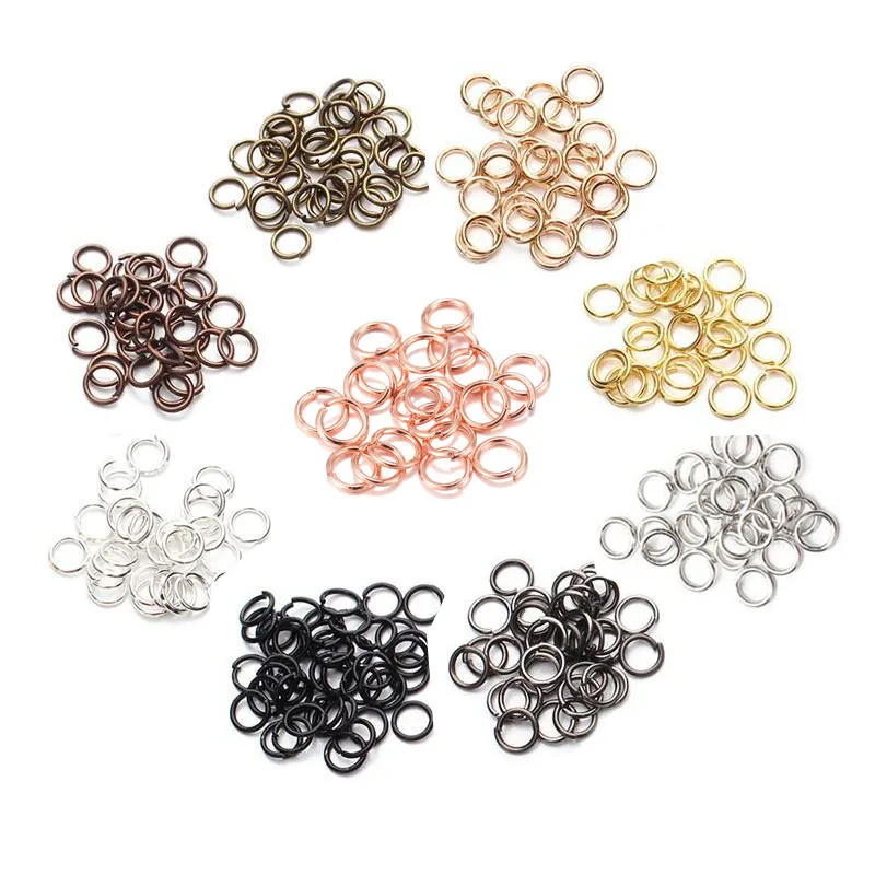

50-200pcs/lot 4 5 6 8 10 12mm Jump Rings Split Rings Connectors for Diy Jewelry Finding Making Accessories Wholesale Supplies