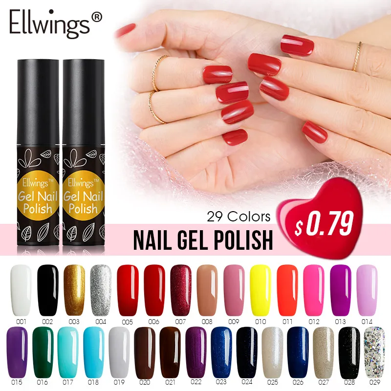 Ellwings набор гелей для дизайна ногтей, гель для наращивания, быстростроительный Гель-лак, впитывающий УФ-волокно, лак для наращивания ногтей, нужен праймер