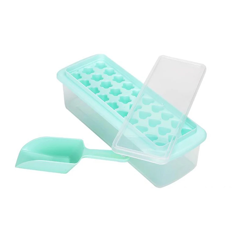 

Ice Cubes Tray With Lid And Bin 33 Mini Nuggets Ice Tray For Freezer Comes With Ice Container And Cover Bar Kitchen Accessories