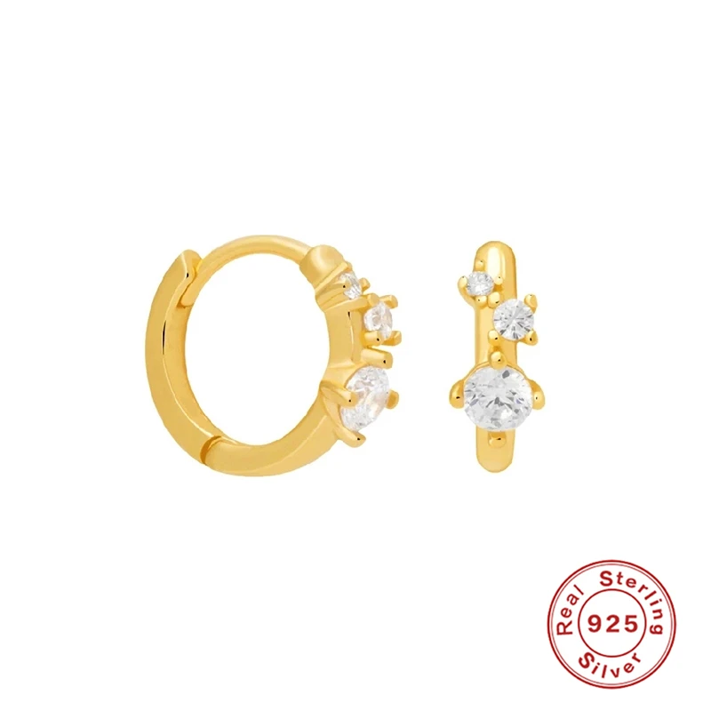 

Женские Серьги из серебра 925 пробы с круглыми кристаллами