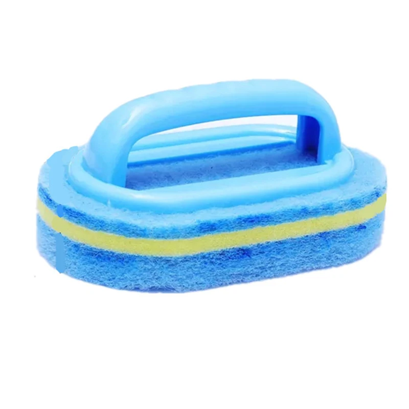 

Kitchen Cleaning Bathroom Toilet Glass Wall Cleaning Bath Brush Plastic Handle Sponge Bottom Bathtub Brush Window Cleaner WC