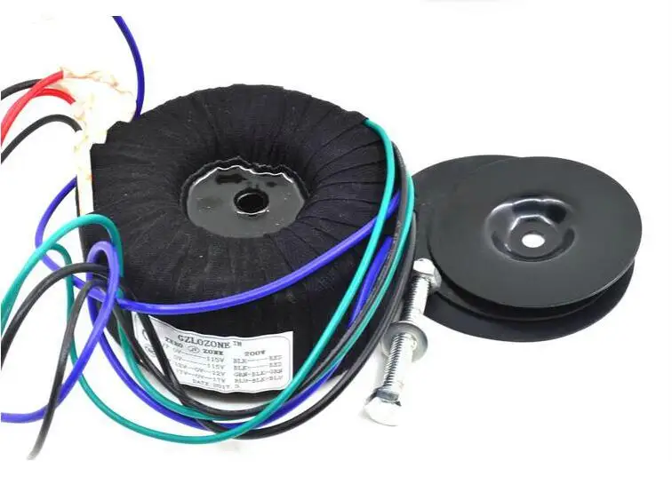 200 ВА (Вт) Черный тканевый тороидный трансформатор для PASS AM Amp 17V-0-17V 12V-0-12V - купить