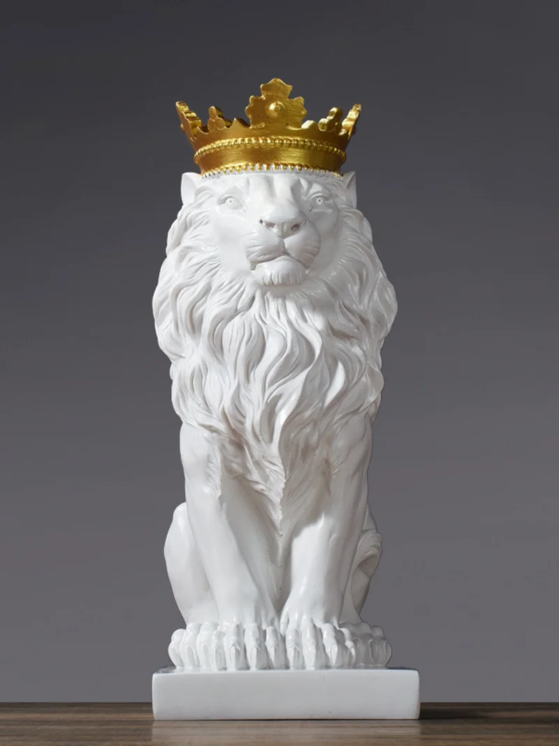 Статуя Льва из смолы для украшения Статуэтка/скульптура модель ремесла животное