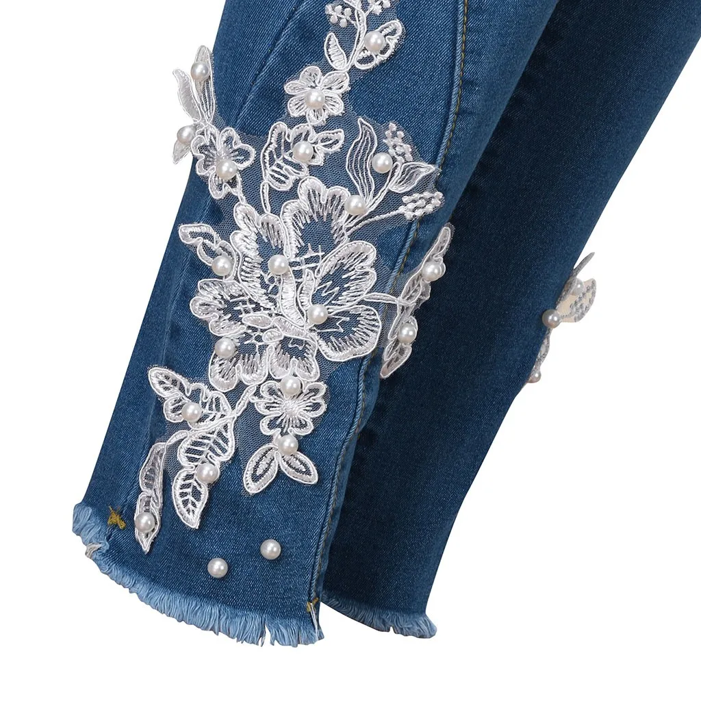 

Denim Skinny Pencil High Waist Jeans For Women Stretch Printed Mom Jeans Women Slim Fitness Pants Trousers Vaqueros Mujer Femme