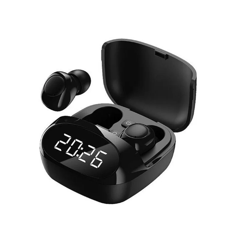 

TWS 5.0 Bluetooth Earphone Clock Display Wireless Earphone Inear Sports Running Headset Noise Cancelling Headsets for smartphone
