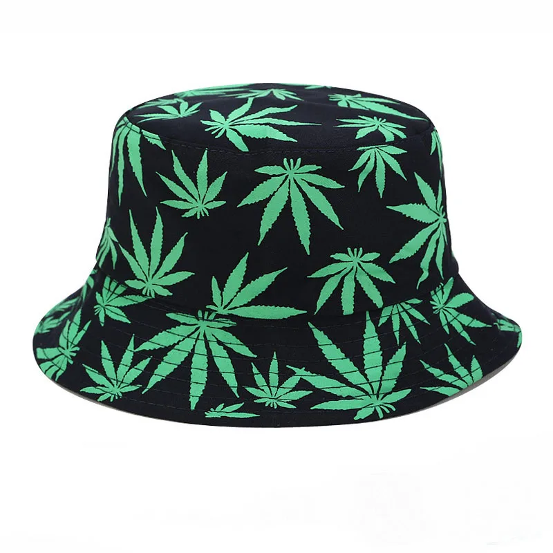 

New Cotton Fishing Hat Women Men Hip Hop Cap Couple Maple Leaf Panama Bucket Hat Sun Flat Top Fisherman Hats Caps Boonie Gift