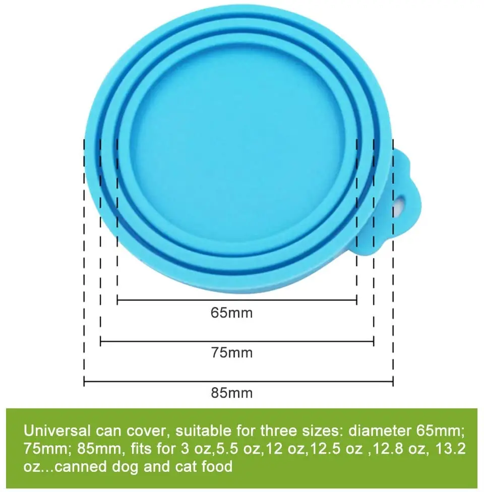 

6pcs Silicone Canned Lid Sealed Feeders Food Can Lid For Puppy Dog Cat Storage Top Cap Reusable Cover