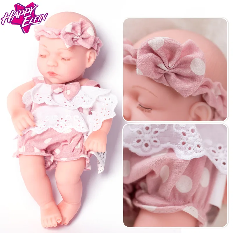 Bebes Кукла реборн 10icn мягкий силиконовый младенец куклы com corpo de silicone menina Рождество