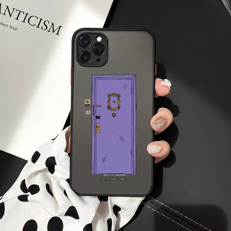

Friends TV Show Door Phone Case For iphone 12 11 8 7 plus mini x xs xr pro max matte transparent cover