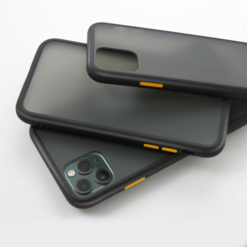 black Чехол chyi для iphone 11 pro max xs xr 7 8 6s plus, чехол, оболочка, Модный чехол для телефона, pc, задняя крышка, Мягкий силикон, tpu edge etui - Цвет: black