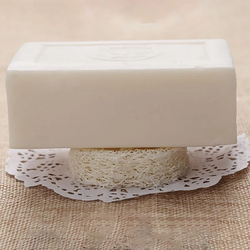 

NEW-300Pcs Natural Loofah Luffa Loofa Slices Handmade Loofah Soap Box Tray Tools Cleaner Sponge Facial Soap Holder
