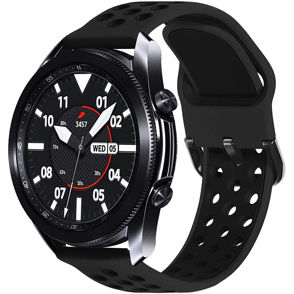 20 мм/22 мм/Спортивная дышащая силиконовый ремешок для Samsung Galaxy Watch 3 45 мм 46 активный 2