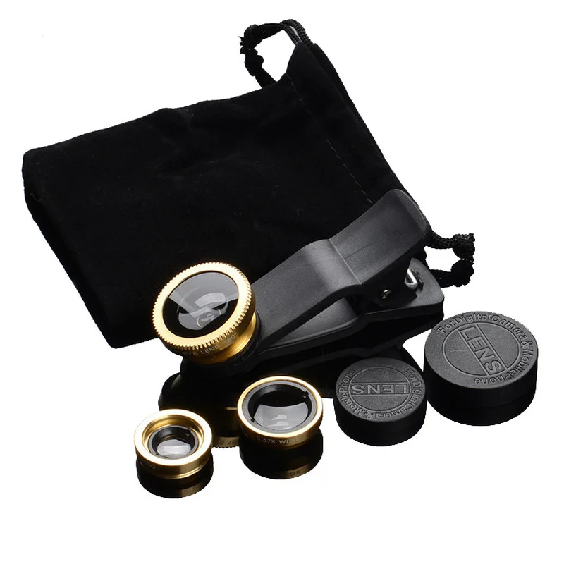 3 в 1 объектив для телефона рыбий глаз | Мобильные телефоны и аксессуары